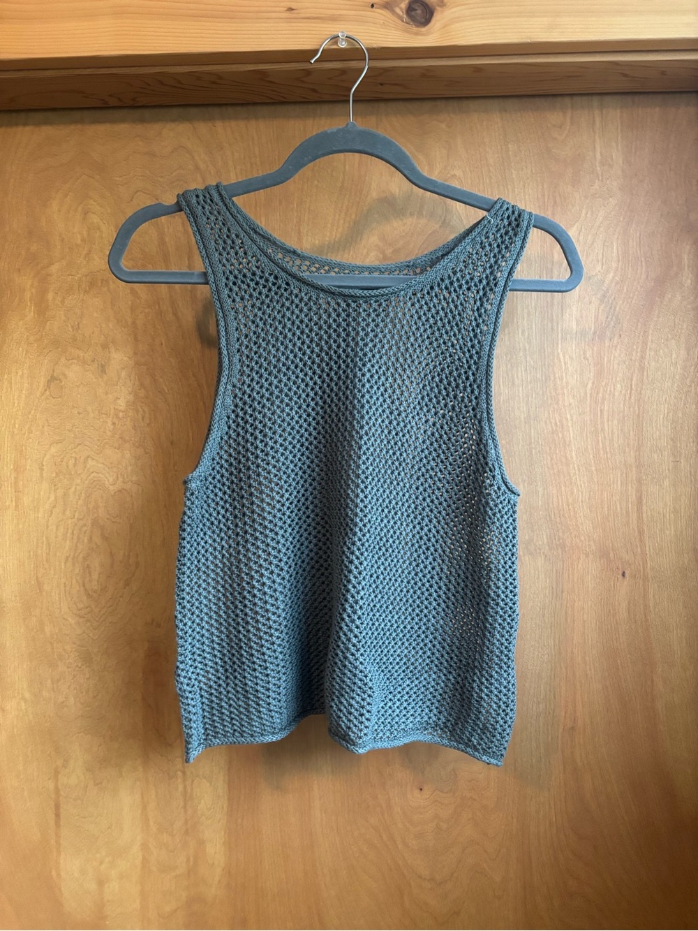 aerie Open-Knit Tank Top - Green